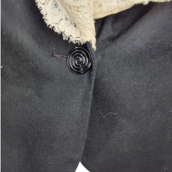 HP Rare Vintage Koret French Lace Collar One Button Coquette Boxy Jacket - Picture 8 of 16